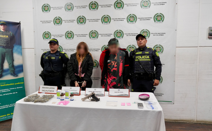 Cae fábrica de estupefacientes oculta tras una barbería en Bogotá